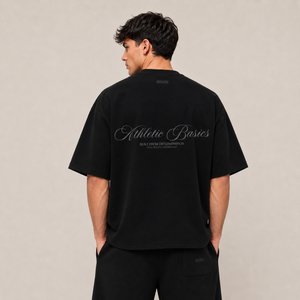 POLERA OVERSIZE NEGRA ATHLETIC® 100% ALGODÓN