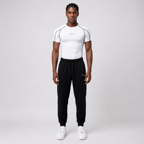 BUZO CON ELASTICO NEGRO JOGGER 100% ALGODON