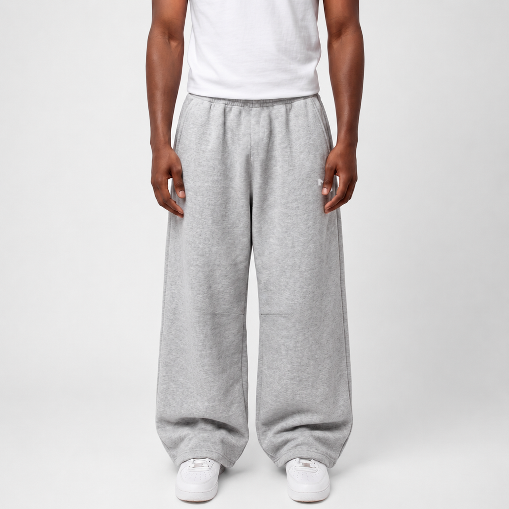 PANTALON BUZO BAGGY GRIS