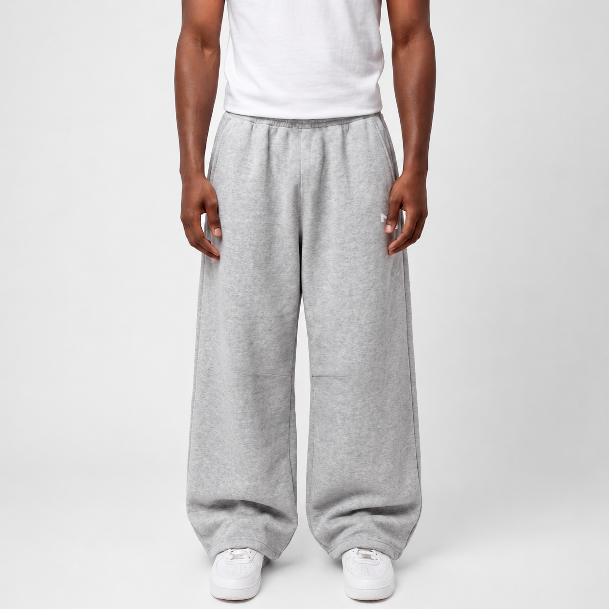 PANTALON BUZO BAGGY GRIS