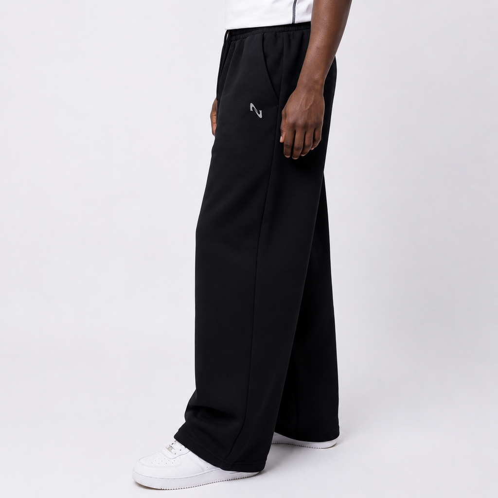 PANTALON BUZO BAGGY NEGRO