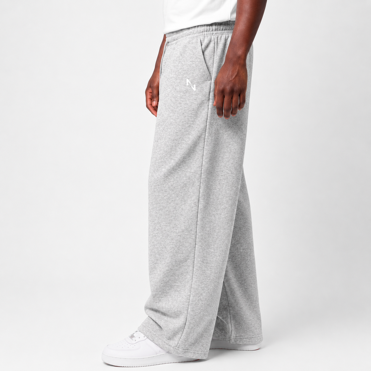 PANTALON BUZO BAGGY GRIS
