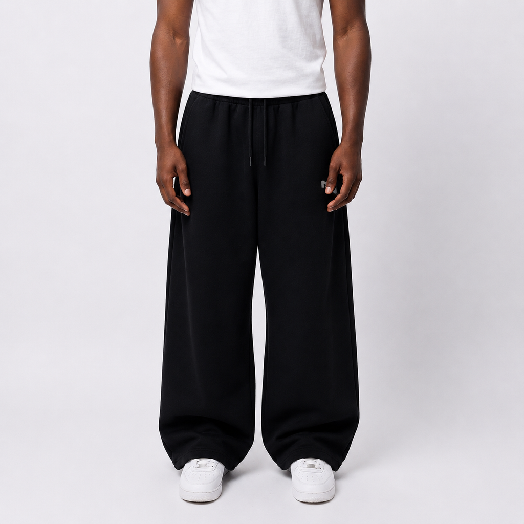 PANTALON BUZO BAGGY NEGRO