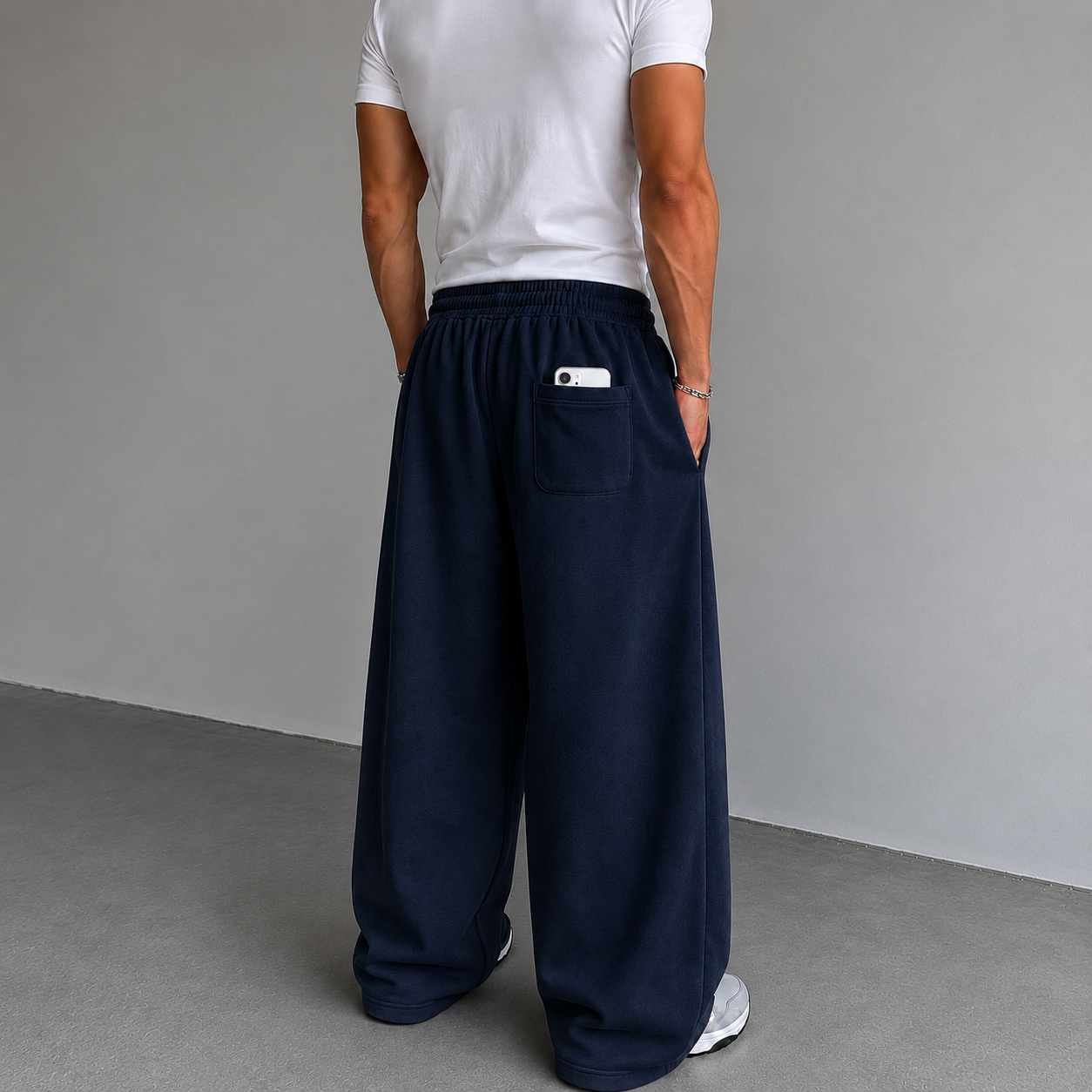 PANTALON BUZO BAGGY MARINO