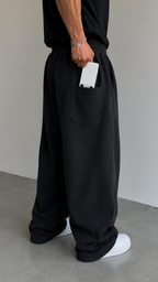 PANTALON BUZO BAGGY NEGRO