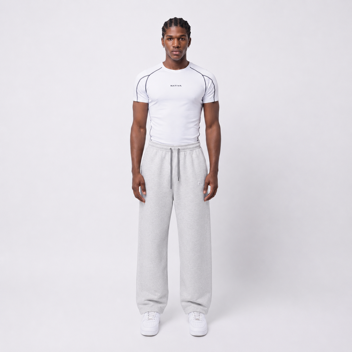 BUZO FIT RECTO GRIS 100% ALGODÓN