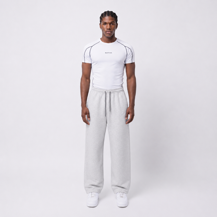 BUZO FIT RECTO GRIS 100% ALGODÓN