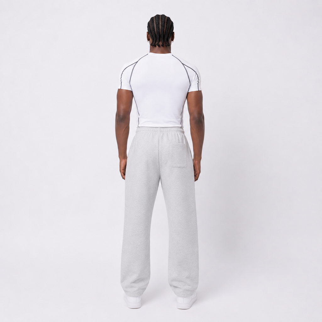 BUZO FIT RECTO GRIS 100% ALGODÓN