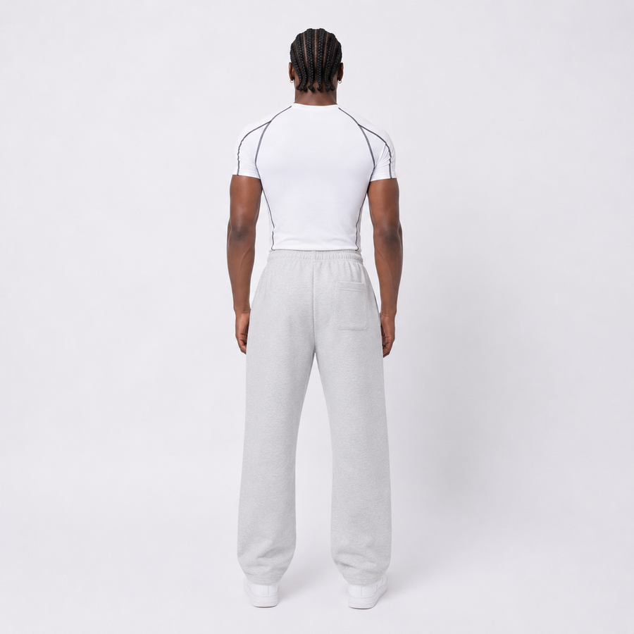 BUZO FIT RECTO GRIS 100% ALGODÓN