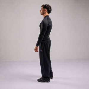 BUZO FIT RECTO NEGRO 100% ALGODÓN