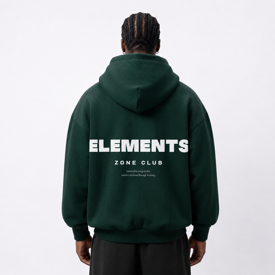 POLERON VERDE ELEMENTS® 100% ALGODÓN