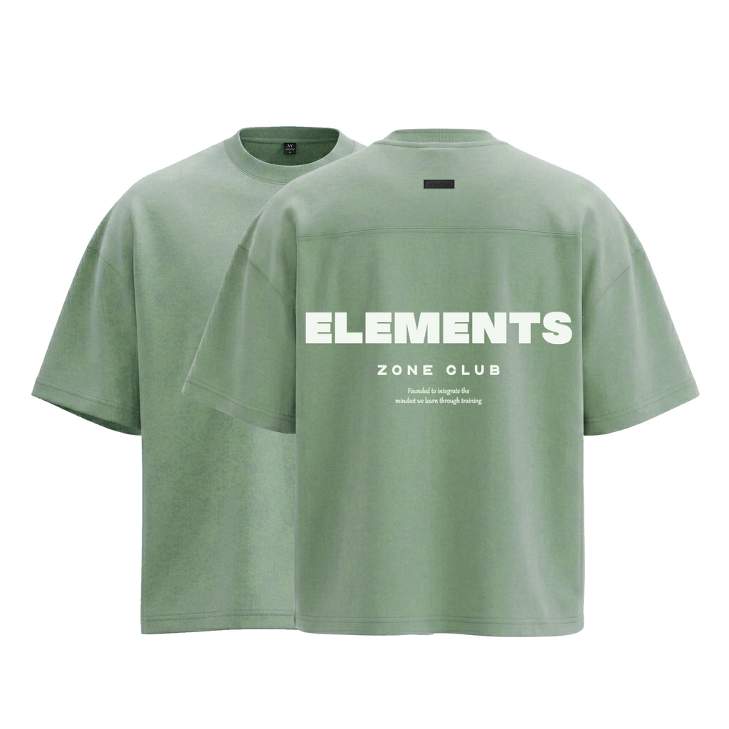 POLERA OVERSIZE CEMENTO ELEMENTS® 100% ALGODÓN