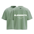 POLERA OVERSIZE CEMENTO ELEMENTS® 100% ALGODÓN