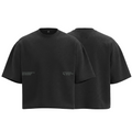 POLERA BOXYFIT NEGRA BASIC® 100% ALGODÓN