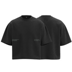 POLERA BOXYFIT NEGRA BASIC® 100% ALGODÓN