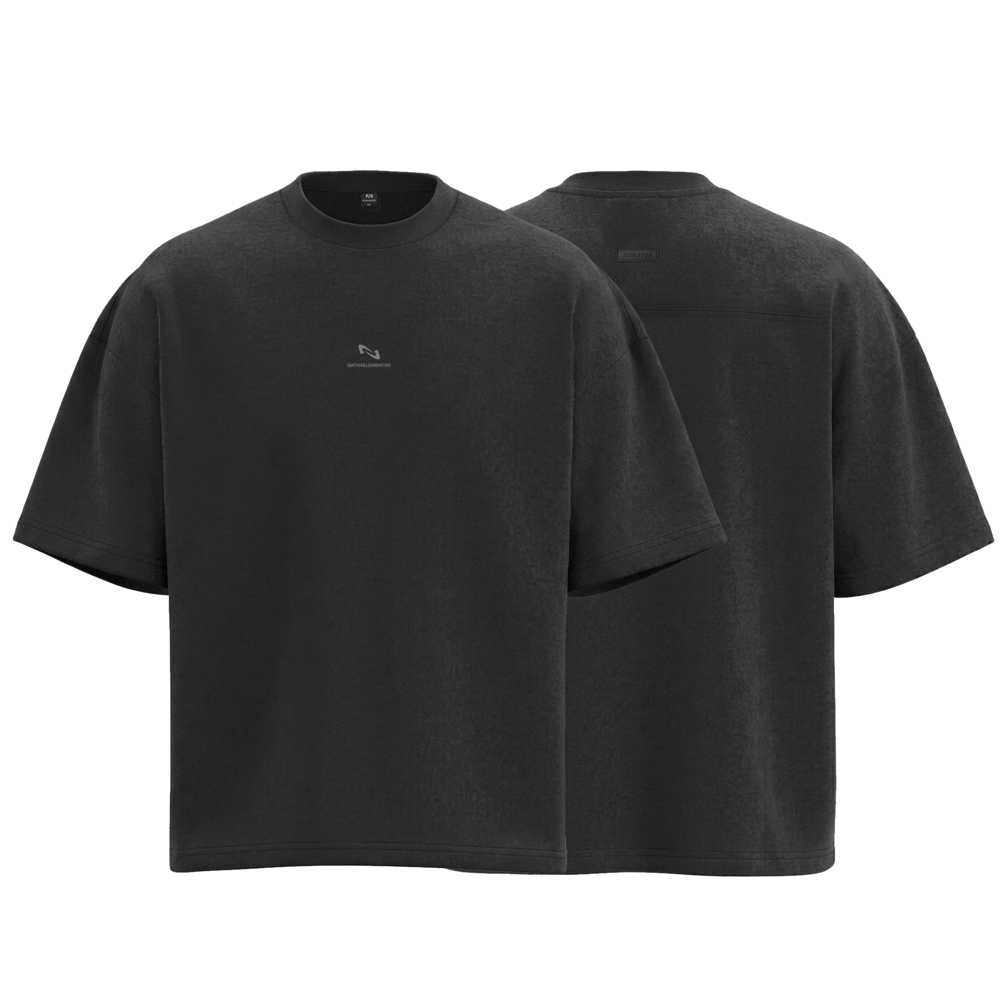 POLERA OVERSIZE NEGRA BASIC® 100% ALGODÓN