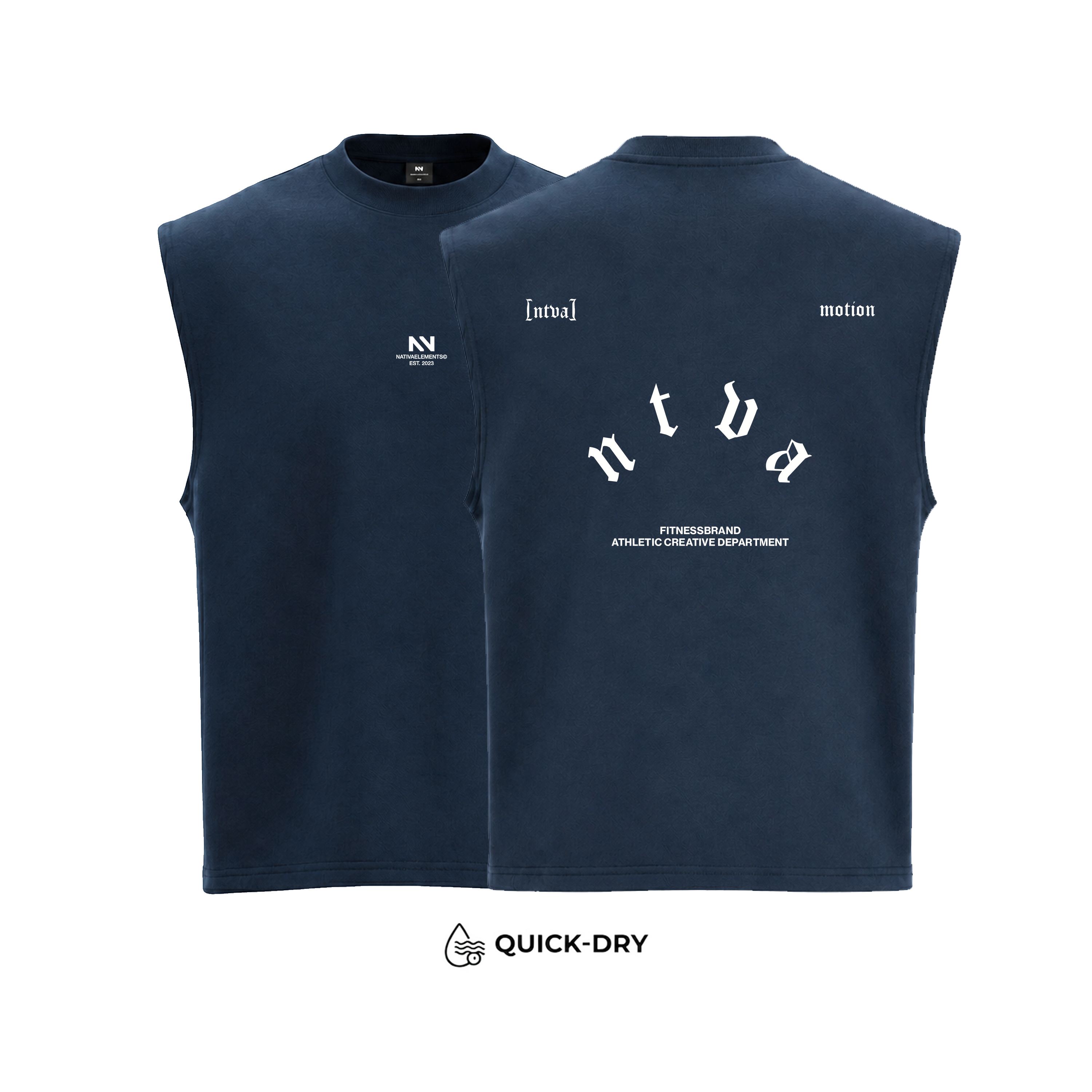MUSCULOSA TANK QUICK-DRY NAVY