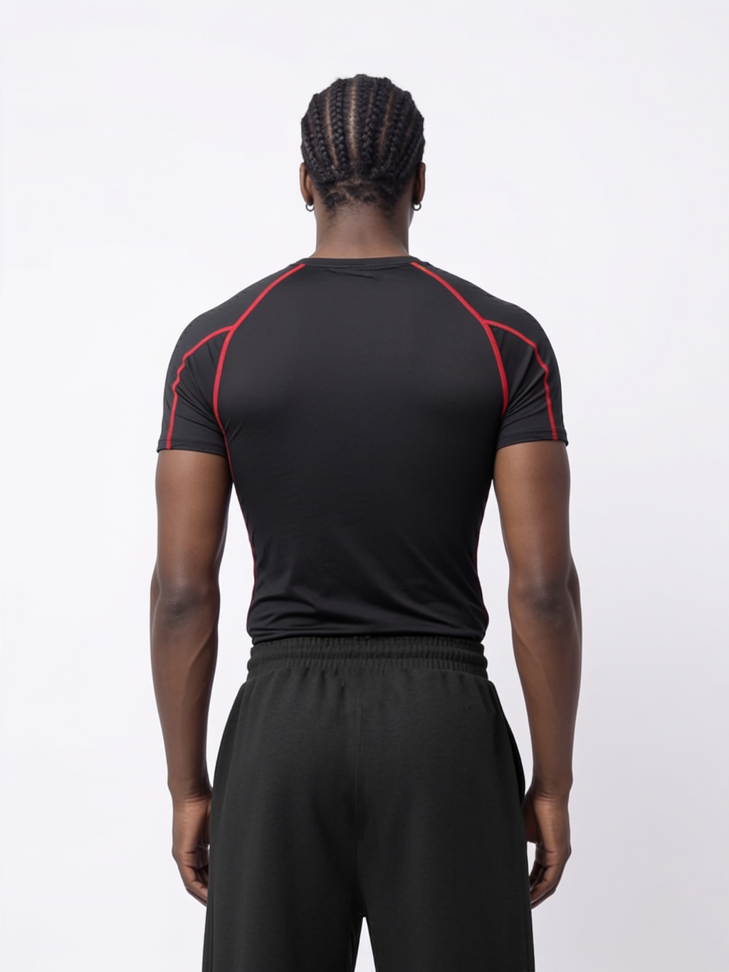 COMPRESS MANGA CORTA NEGRA CON ROJO LEGEND®