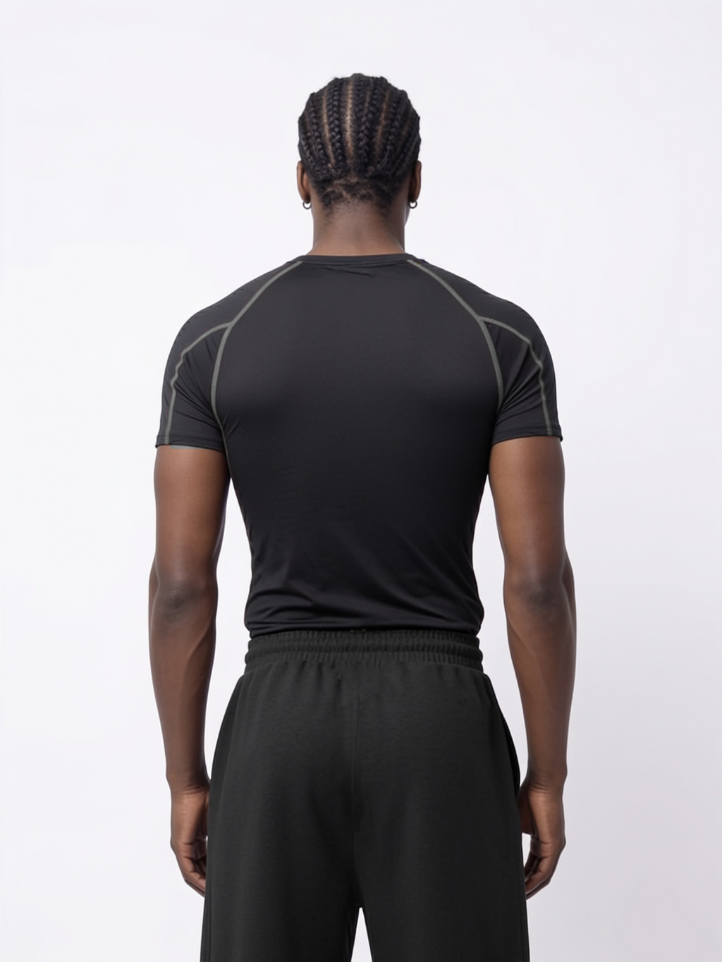 COMPRESS MANGA CORTA NEGRA CON GRIS LEGEND®