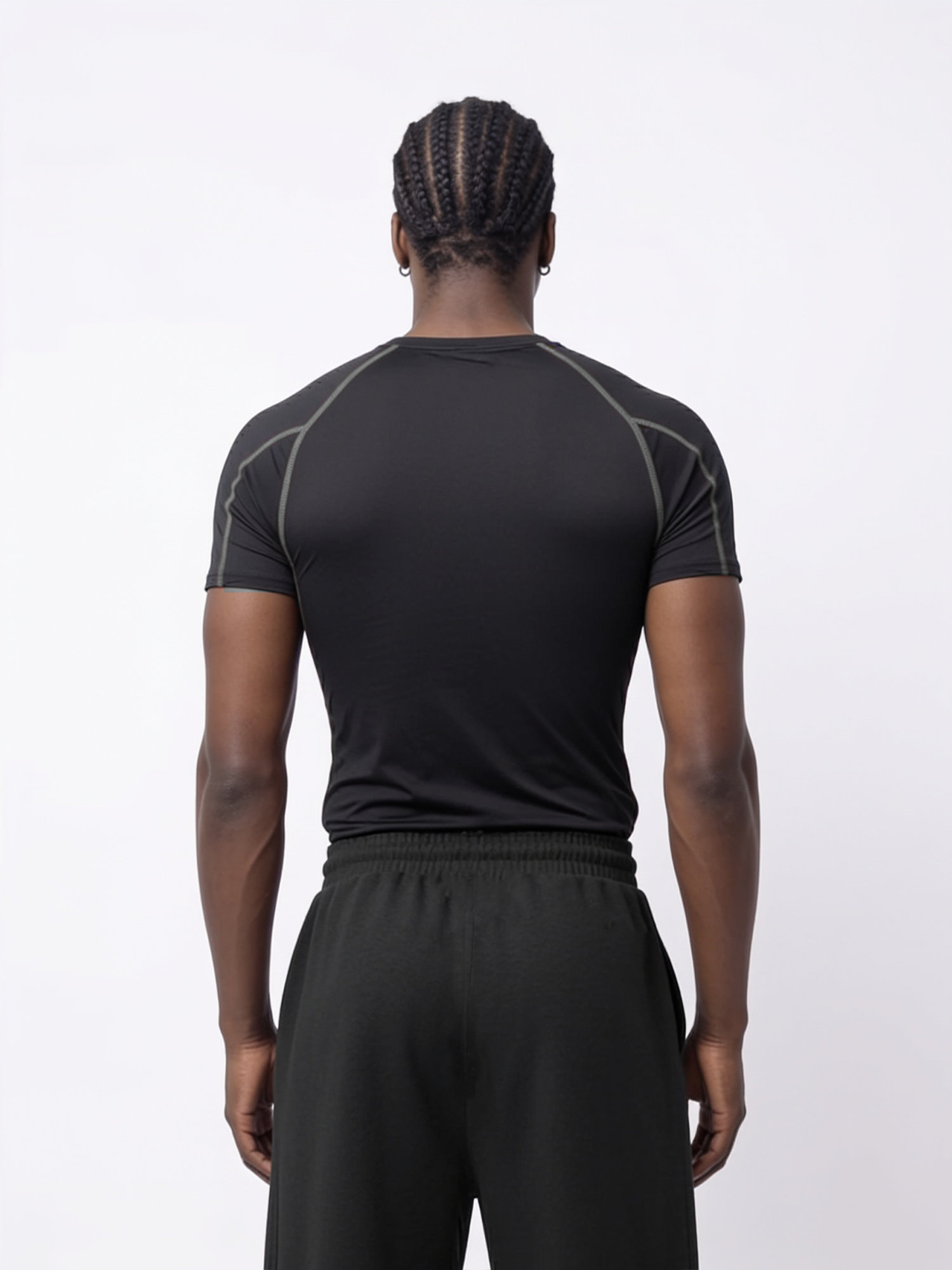 COMPRESS MANGA CORTA NEGRA CON GRIS LEGEND®