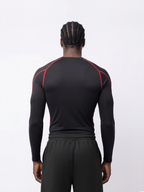 COMPRESS MANGA LARGA NEGRA CON ROJO LEGEND®