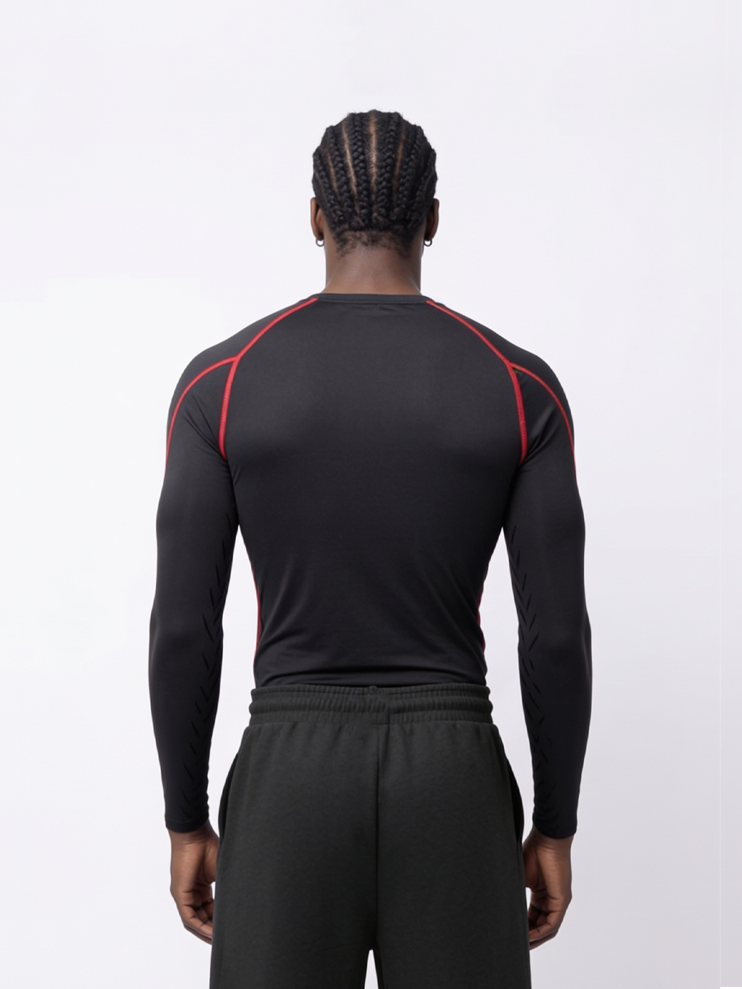 COMPRESS MANGA LARGA NEGRA CON ROJO LEGEND®