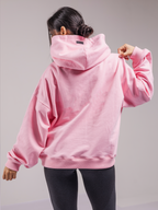 Hoodie Unfair™ Boxy Fit Rosado — modelo | Nativa Elements