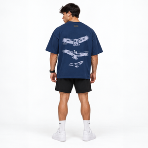 POLERA OVERSIZE AZUL CÓNDOR® 100% ALGODÓN