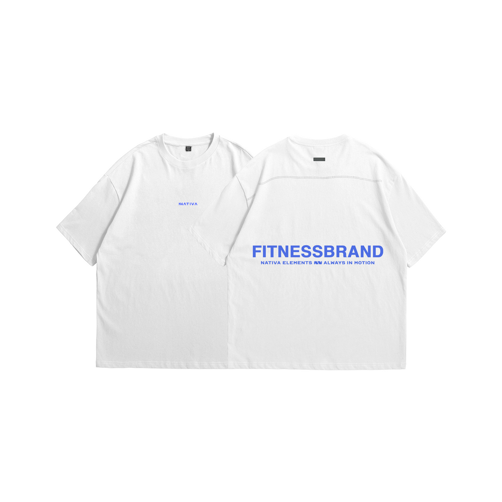 POLERA FITNESSBRAND™ OVERSIZE BLANCA