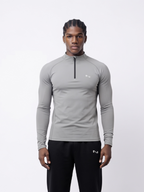 SWEATER QUARTER ZIP GRIS POLAR