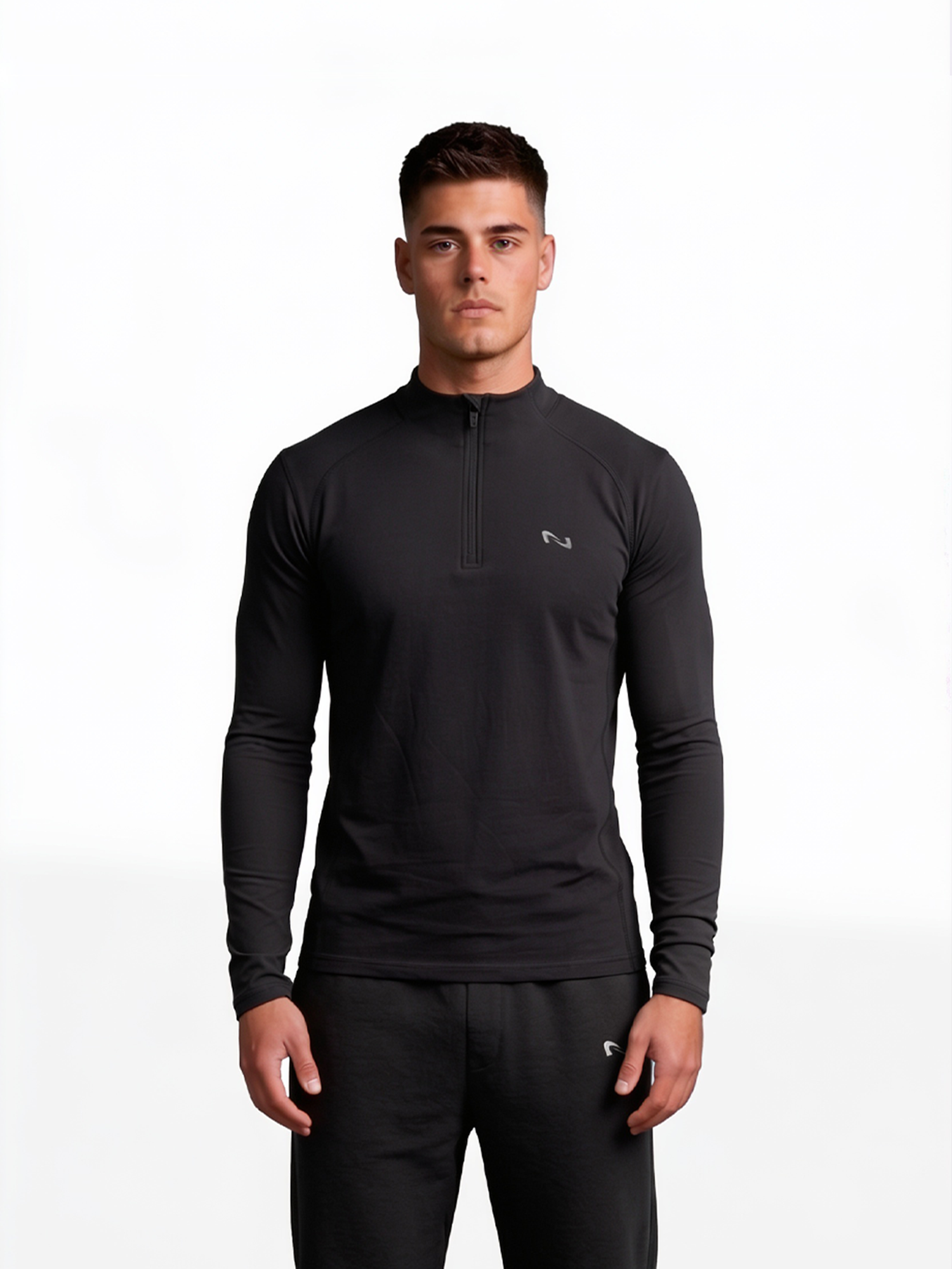 SWEATER QUARTER ZIP NEGRO POLAR