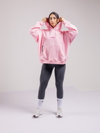 Hoodie Unfair™ Boxy Fit Rosado — detalle | Nativa Elements