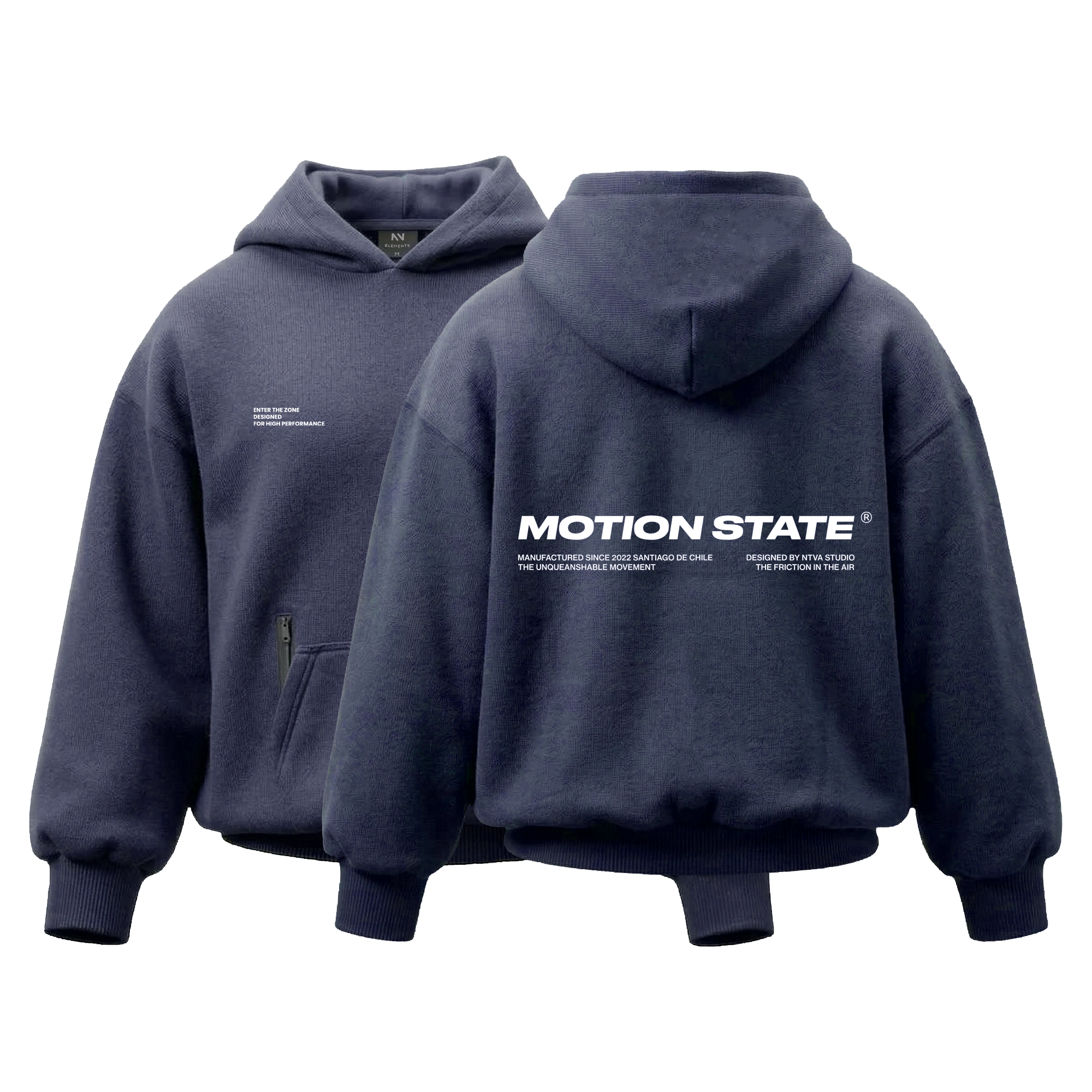 HOODIE MOTION™ AZUL MARINO