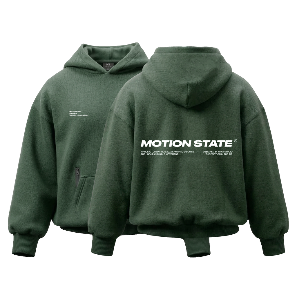 Hoodie Motion™ Verde — vista principal | Nativa Elements