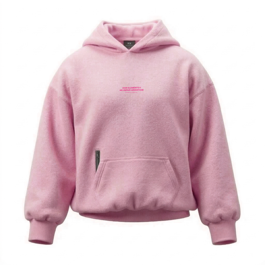 Hoodie Unfair™ Boxy Fit Rosado — vista principal | Nativa Elements
