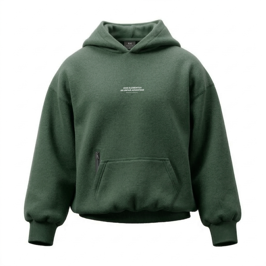 Hoodie Unfair™ Verde — vista principal | Nativa Elements