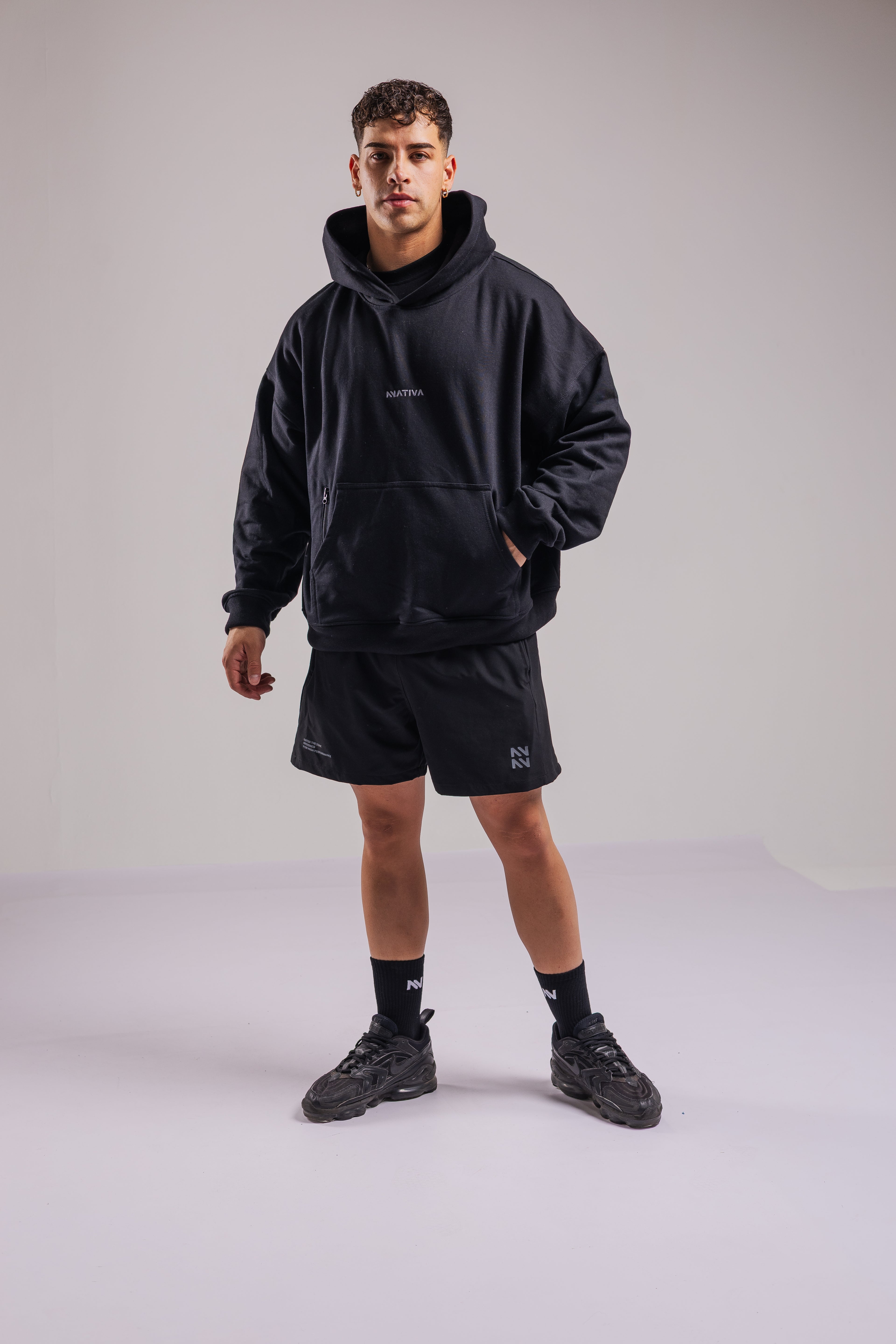 HOODIE ELEMENTS™ BOXY FIT NEGRO
