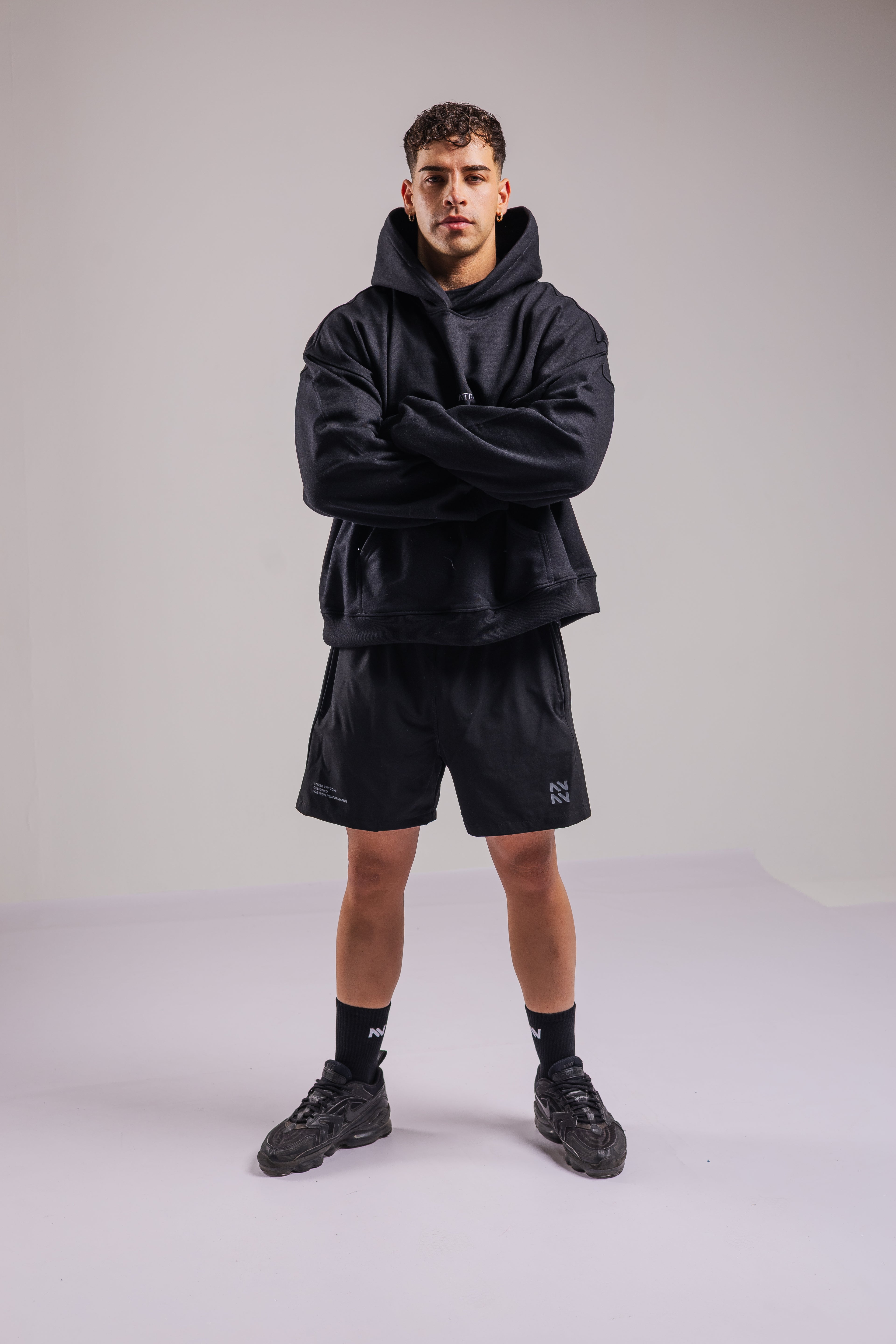 HOODIE ELEMENTS™ BOXY FIT NEGRO