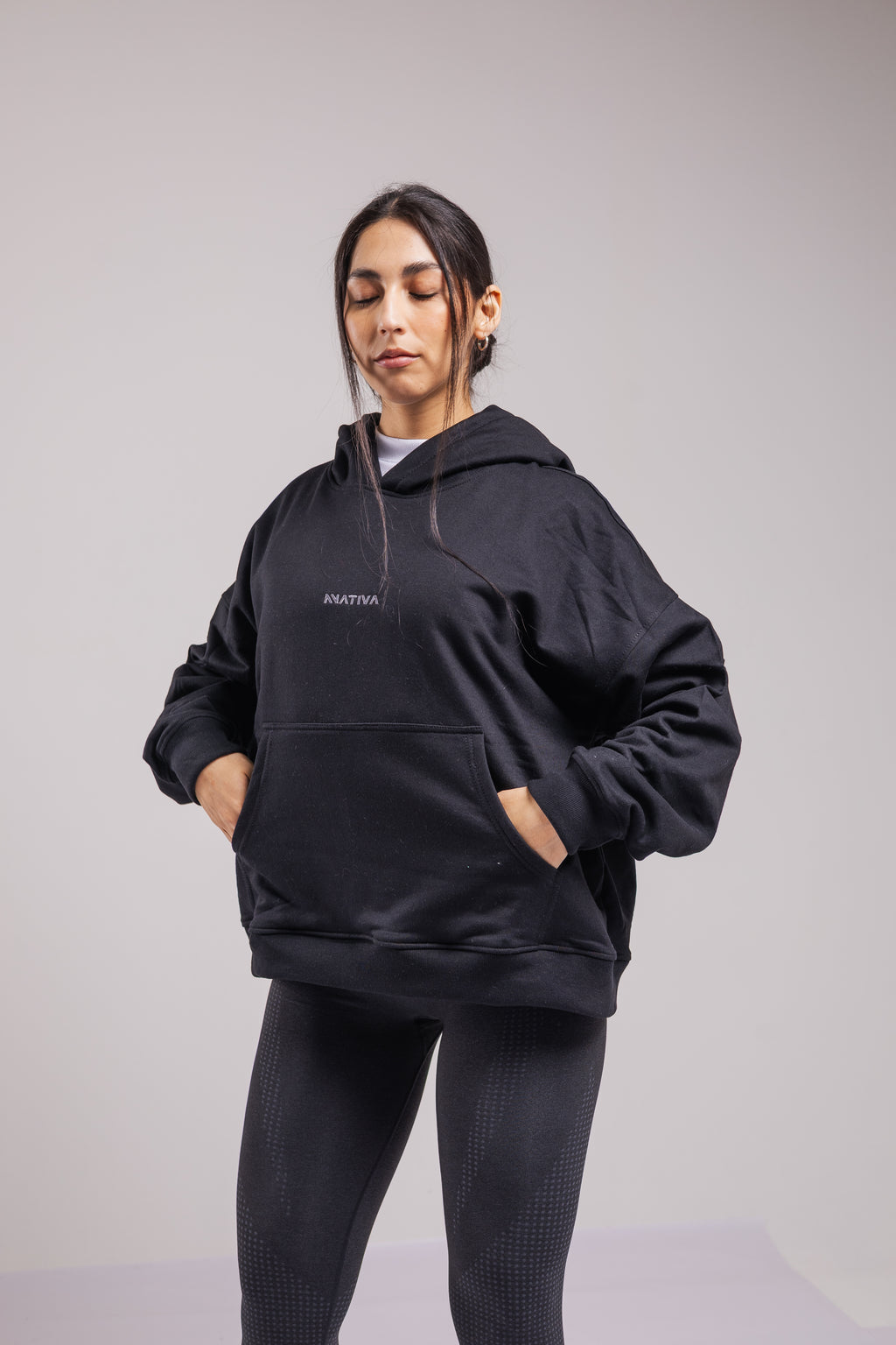 HOODIE ATHLETIC™ BOXY FIT NEGRO