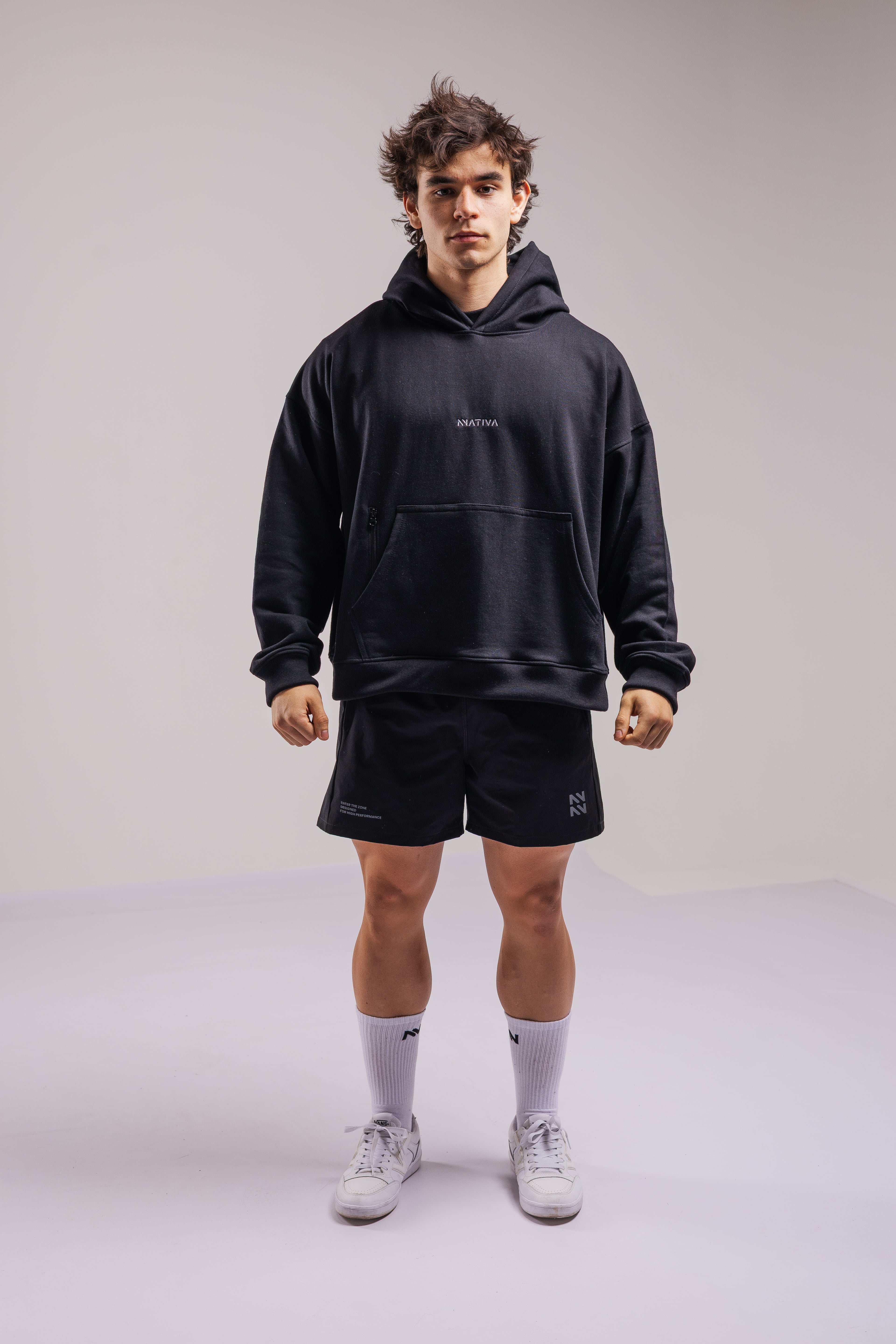 HOODIE ZONE™ BOXY FIT NEGRO