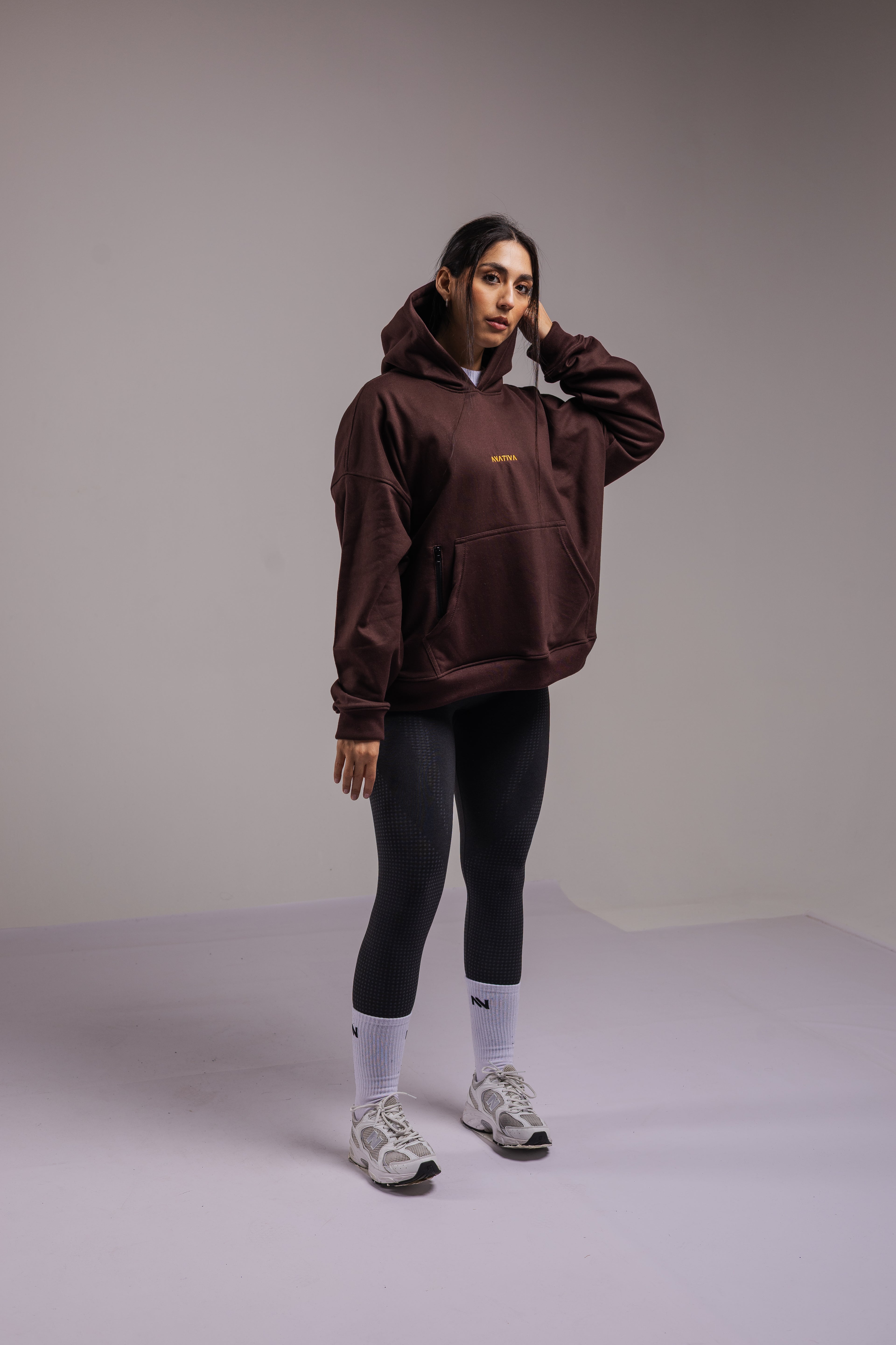 HOODIE ATHLETIC™ BOXY FIT CAFE