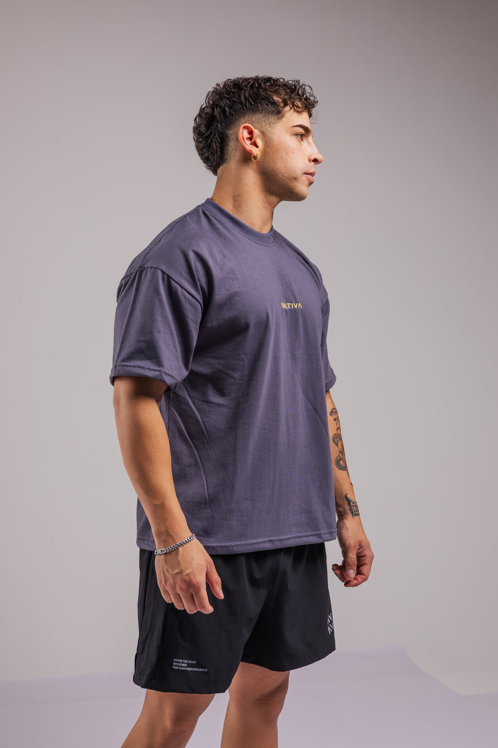 POLERA FITNESSBRAND™ OVERSIZE PLOMA