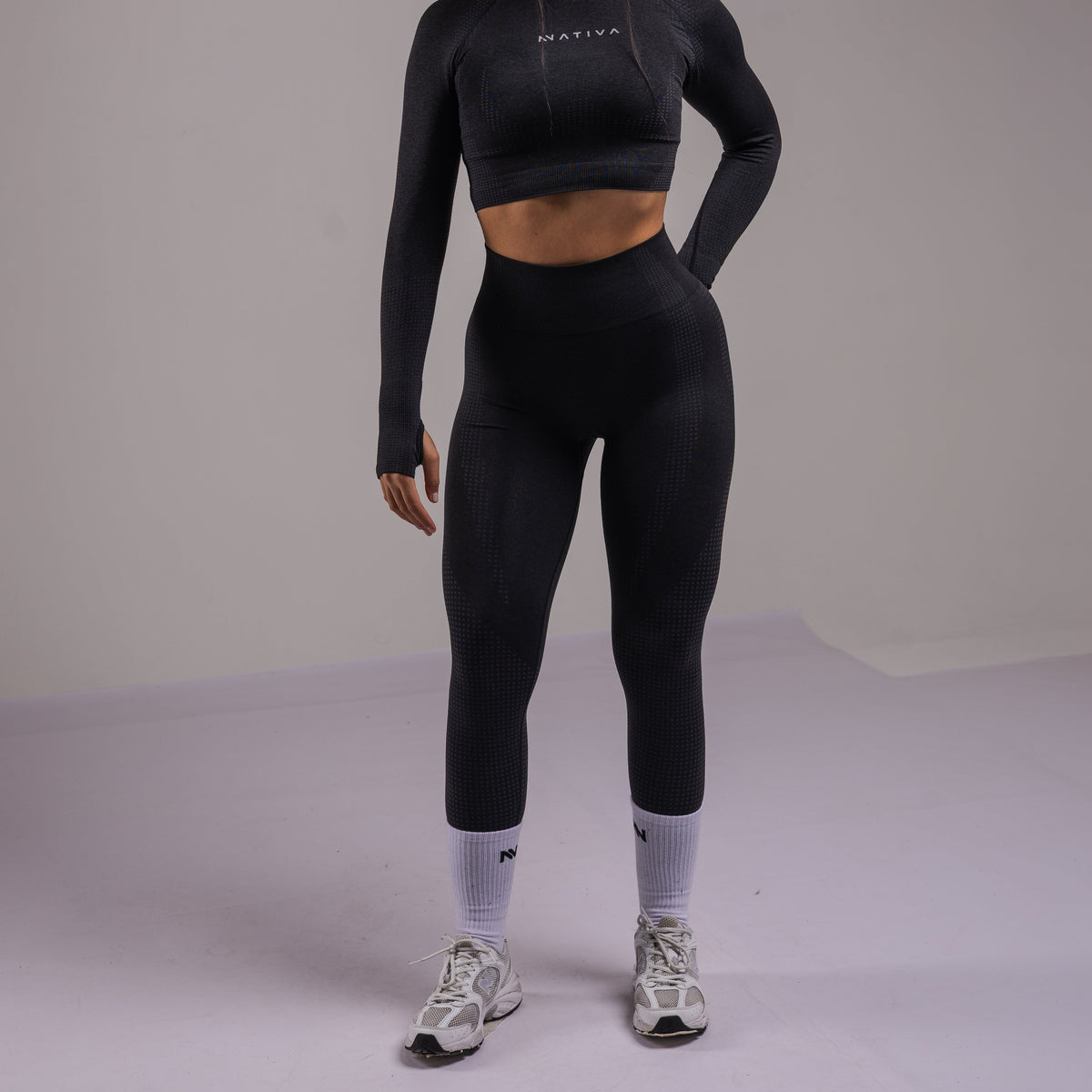 LEGGINGS DEPORTIVO NEGRO MUJER NATIVA