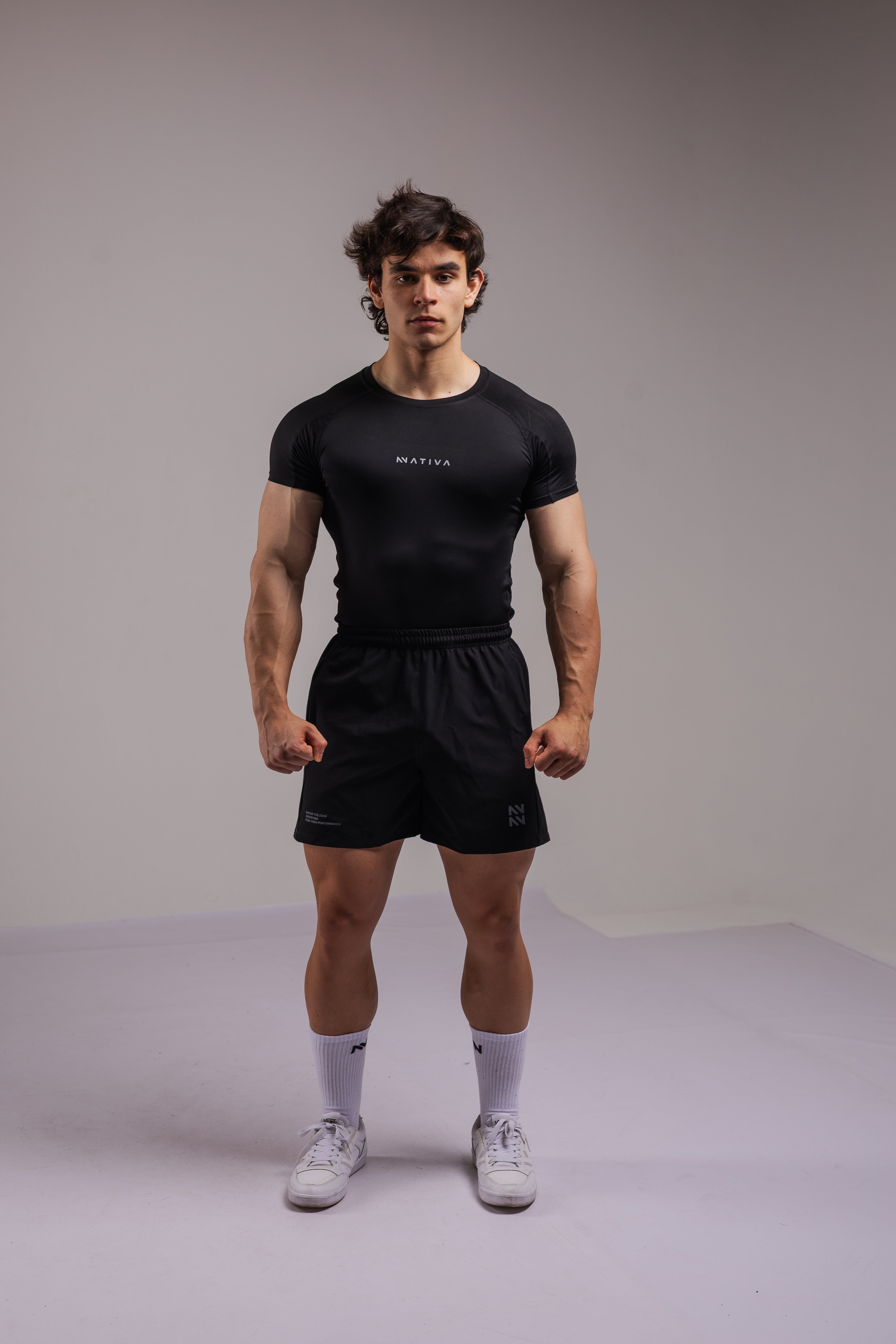 COMPRESS MANGA CORTA NEGRA