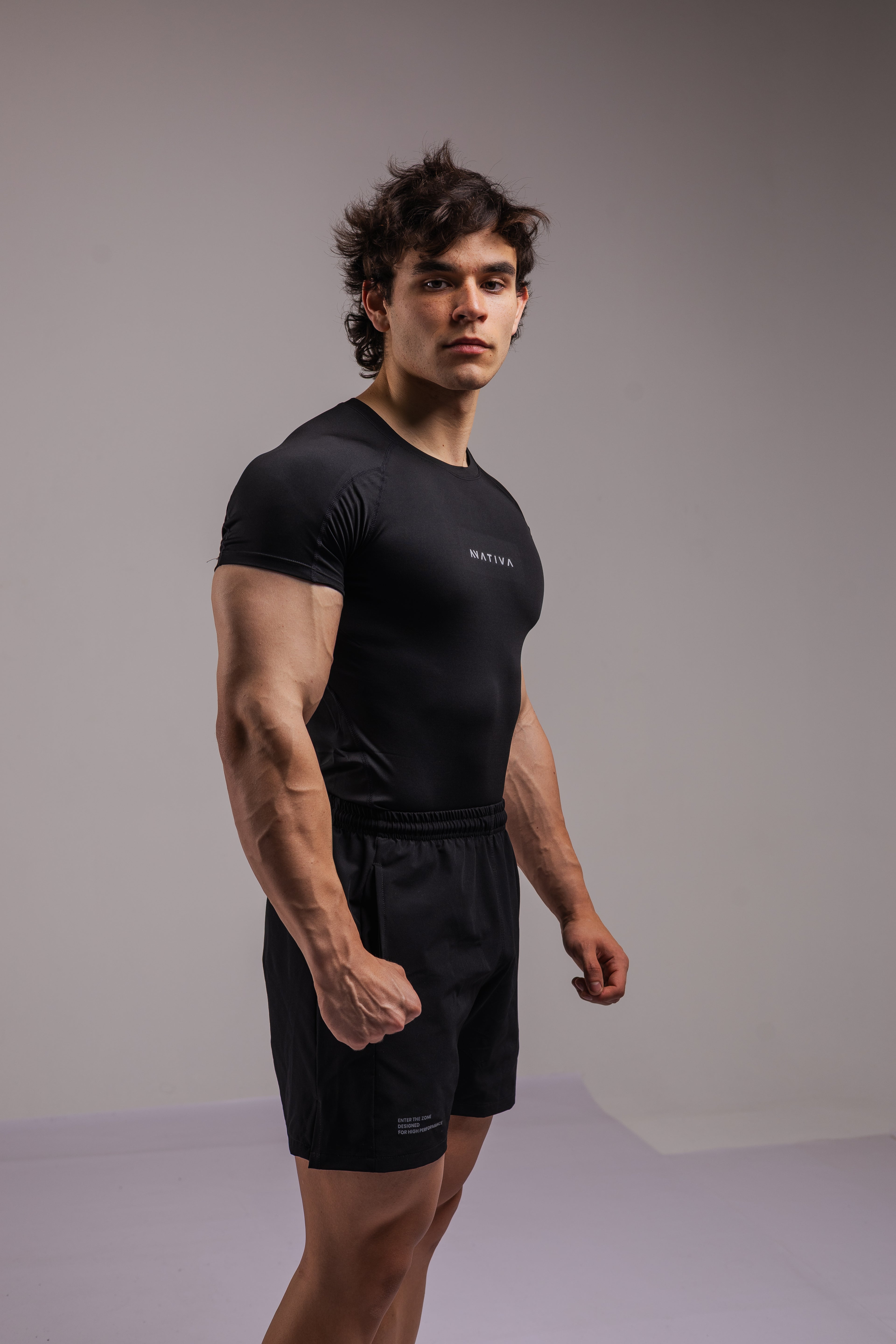 COMPRESS MANGA CORTA NEGRA