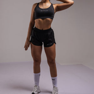 SHORT DEPORTIVO NEGRO MUJER NATIVA