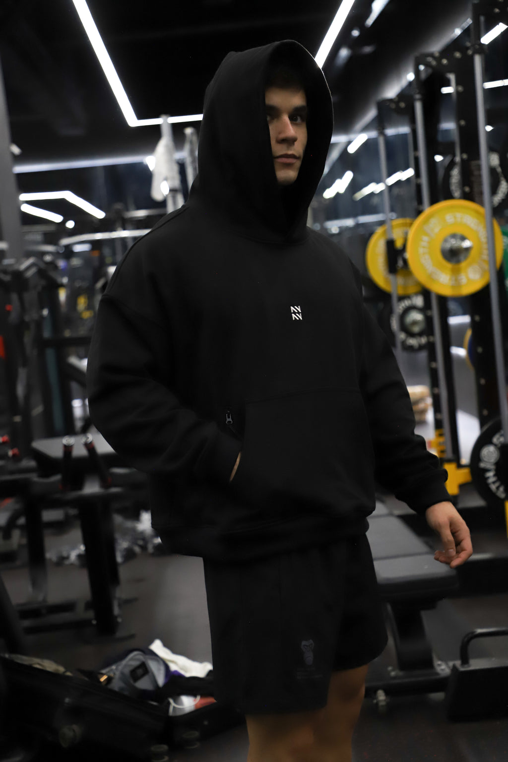 HOODIE FRENCH TERRY NEGRO