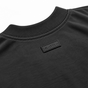 POLERA BOXYFIT NEGRA MOTIONSTATE v2® 100% ALGODÓN