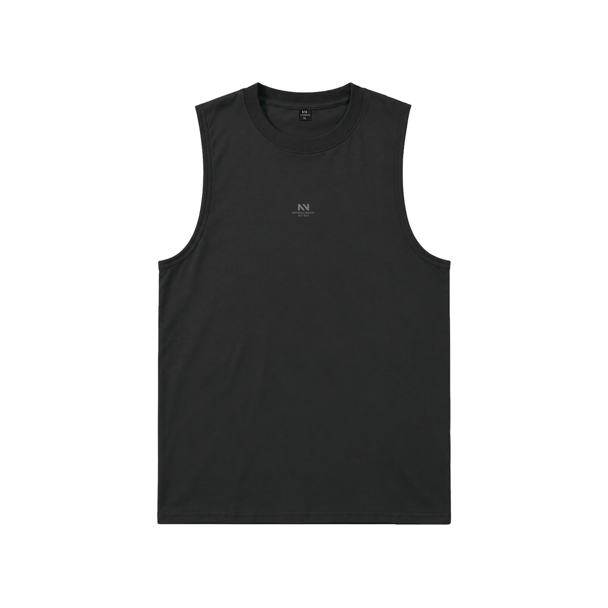 MUSCULOSA REGULAR NEGRA BASIC® 100% ALGODÓN