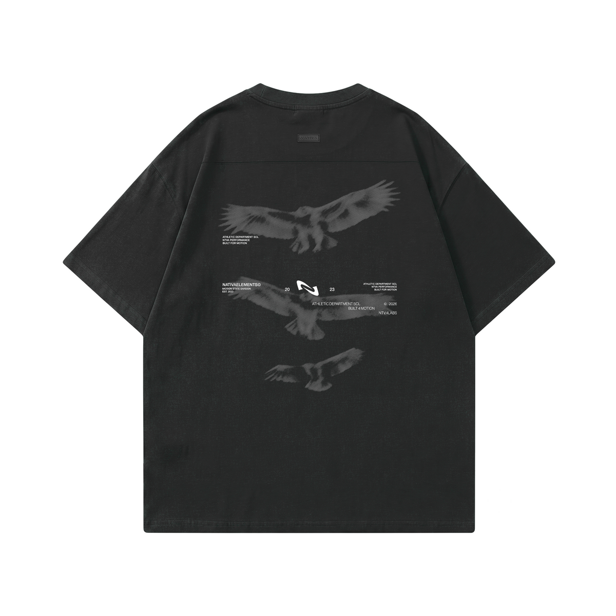 POLERA OVERSIZE NEGRA CÓNDOR® 100% ALGODÓN